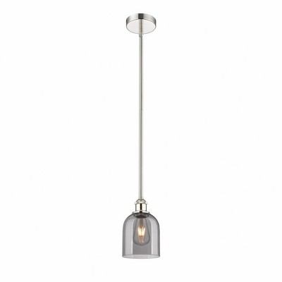 Bella - 1 Light Stem Hung Mini Pendant In Industrial Style-9 Inches Tall and 5.5 Inches Wide