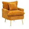 Yinvani 30.31" Single Chair Fashion Sofa, Beige Sofa, Coarse Corduroy Fabric, Suitable For Bedroom - 2 of 4