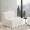 Meridian Furniture,Ollie Boucle Fabric Armless - 2 of 4