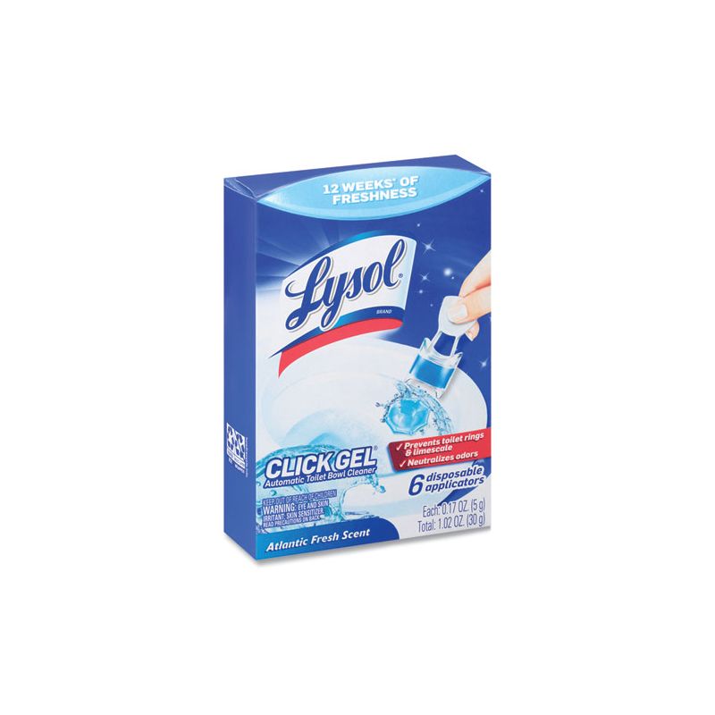 LYSOL Brand Click Gel Automatic Toilet Bowl Cleaner, Ocean Fresh, 6/Box, 4 Boxes/Carton, 4 of 6