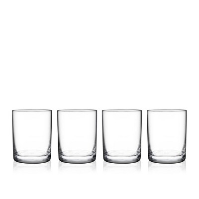 Clear Glass 12 oz Rocks Tumbler Set of 4