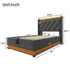 Twin Size Upholstered Platform Bed with USB Type-C Charging - 3 of 4