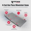 Titan Ramps 6 Foot One Piece Aluminum Entry Threshold Ramp for Wheelchairs, Scooters, Walkers, Canes, and Crutches 850 Pound Capacity - 2 of 4