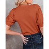 Women's Short Sleeve Sweater Tops 2025 Spring Summer Trendy Crew Neck Casual T Shirts Blouses - 2 of 4