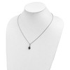 Black Bow Jewelry 1/5 Ctw Blue & White Diamond Double Marquise Sterling Silver Necklace - 4 of 4