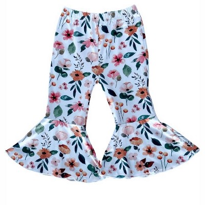 Girl Lina Pleated Bell Bottoms - Bailey's Blossoms