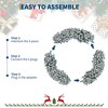 Artificial Christmas Wreath, Pre-assembled Winter Wreath with LED Lights and Bow, Holiday Christmas Decorations for Indoor and Outdoor - 3 of 4