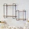 VIP Metal 18 in. Brown Mounted Wall Shelves Set of 2 - 2 of 4