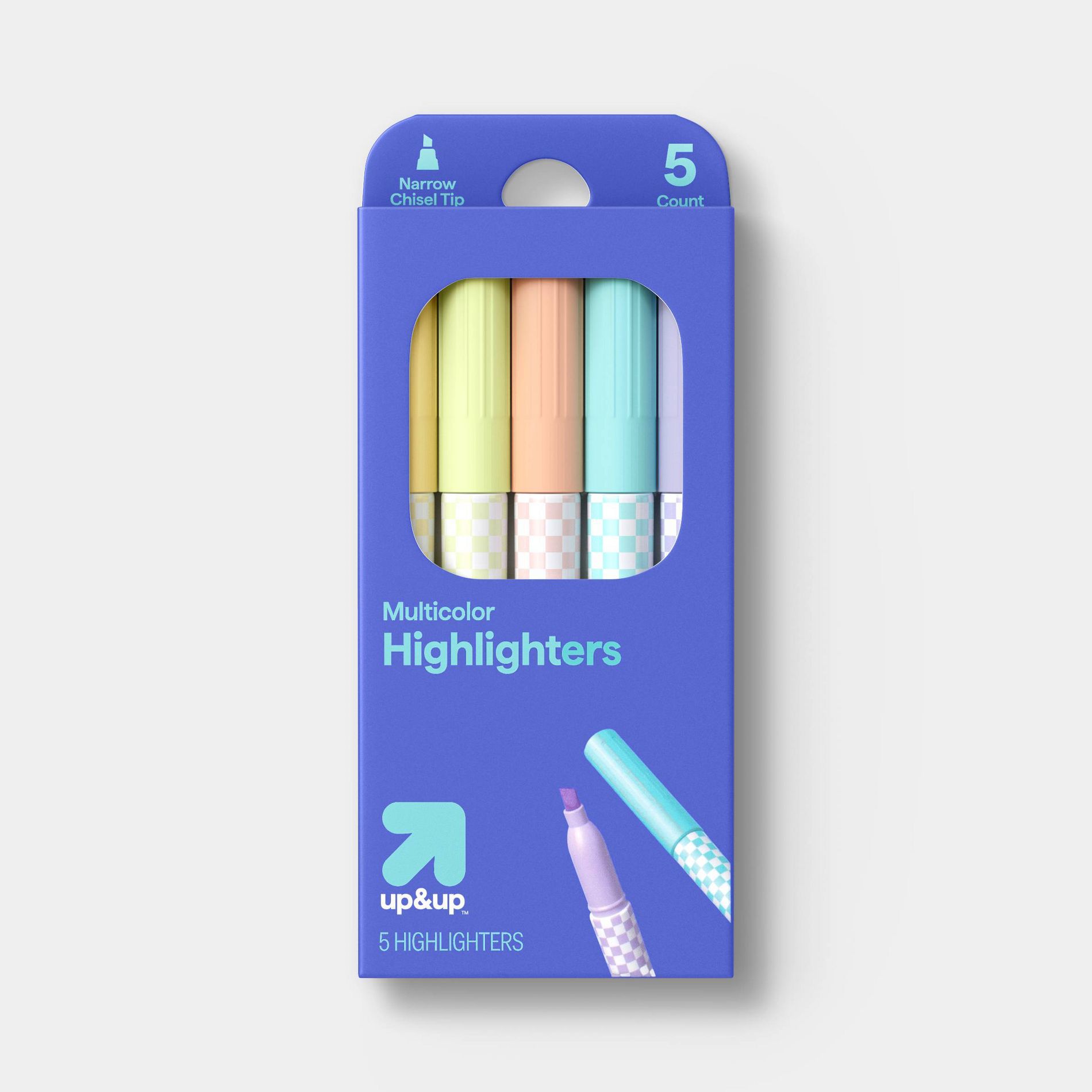 5pk Fashion Writing Highlighters - up&up™