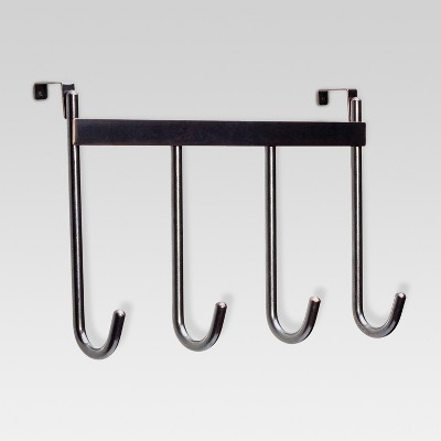 Smooth Over the Door Quad Hook in Oil Rubbed Bronze - Threshold™