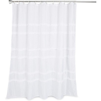 Juvale Farmhouse Shower Curtain Set with 12 Hooks, Rustic Bathroom Decor (72 x 72 in)