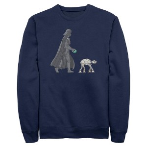 Mens Star Wars Darth Vader AT-AT Walking the Dog Sweatshirt - 1 of 4
