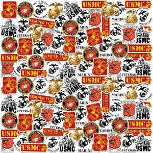 Marines 100ct Vinyl Large Deluxe Stickers Variety Pack - 1 of 4