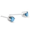 Pompeii3 3/8ct Blue Diamond Studs 14K White Gold - 2 of 4