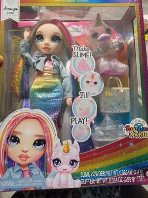  Rainbow High Amaya (Rainbow) with Slime Kit & Pet - Rainbow 11”  Shimmer Doll with DIY Sparkle Slime, Magical Yeti Pet and Fashion  Accessories, Kids Gift 4-12 Years : Toys & Games