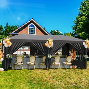Pop Up Canopy Tent with 6 Removable Sidewalls, Large Outdoor Canopies with  Adjustable Heights， Easy Up Commercial Canopy Tents for Parties - 1 of 4