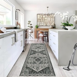 Fulvari Area Rugs Machine Washable Runner Rugs for Living Room Bedroom, Non Slip Indoor Boho Vintage Print Lightweight Pile Carpet - 1 of 4