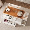 Wardrobe Closet Island with Glass Tabletop, Armoire Bedroom Island with 6 Drawers, Jewelry Storage Vanity Island, Walk In Wardrobe Furniture - 4 of 4