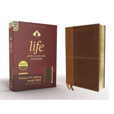 Niv, Life Application Study Bible, Third Edition, Leathersoft, Brown, Red Letter Edition - by  Zondervan (Leather Bound)