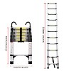 Cesicia 10.5FT Antique Silver Aluminium Retractable Foldable Ladder - 2 of 4