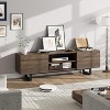 Industrial TV Stand for 80", Modern Entertainment Center with 2 Drawers, with Heavy Duty Leg and Open Storage, for Living Room - 3 of 4
