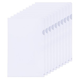 Unique Bargains L Type Plastic Portable Reusable Office Project Folder 30 Pcs - 1 of 4