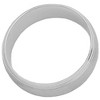 Pompeii3 Mens White Gold Brushed Hammered Comfort Wedding Band - 3 of 4