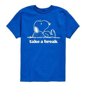 Boys' - Peanuts - Take A Break Short Sleeve Graphic T-Shirt - 1 of 4
