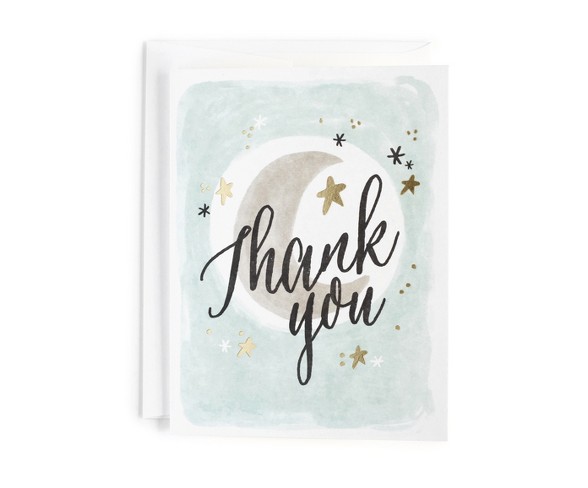 10ct Moonlight Print Thank You Cards - Minted