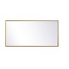 Elegant Lighting Metal frame rectangle mirror 14x28 inch in silver - 2 of 4