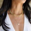 Turandoss 18K Gold Layered Necklaces for Women - Disc Pendant Necklace with Cuban Chain, Gold Jewelry for Women, Christmas Gifts, 14+2/18+2/20+2In - 2 of 4