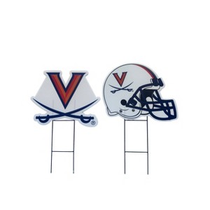 NCAA Virginia Cavaliers 2pk Logo and Helmet Garden Stake Set - 1 of 1