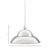 Toltec Lighting Any 1 - Light Pendant in  Chrome with 16” Chrome Double Bubble Metal Shade Shade - 2 of 2