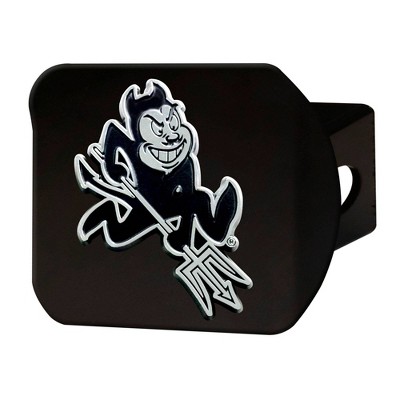  NCAA Arizona State Sun Devils University Chrome Metal Hitch Cover - Black 