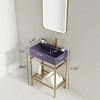 Bathroom Floor Cabinet,Bathroom Vanity With Ceramic Basin And Open Metal Leg And Storage Shelf,Freestanding Bathroom Furniture-Cuddlewood - 4 of 4