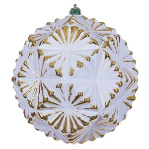Vickerman Etch Prism White Brush Ornament - 1 of 1