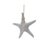 14" x 14" Polystone Starfish Wall Decor with Hanging Rope Gray - Olivia & May: Nautical Beach Art - 4 of 4