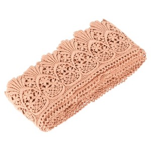 Unique Bargains Cotton Vintage Hollow Lace Decorative Ribbon Trim 4.8 Yards x 3 Inch - 1 of 3