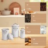 3-Piece Kitchen Canisters Set – Airtight Food Storage Containers (White, Farmhouse Style for Countertop) - 3 of 4