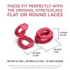 The Original Stretchlace Shoelace Knot Clips – Red Shoe Lace Bow Holder Accessory (3 Pair) - 3 of 4