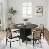 42" Farmhouse Round Brown Dining Table for 4 People with Round Arched Table Legs for Dining Room and Living Room - 2 of 4