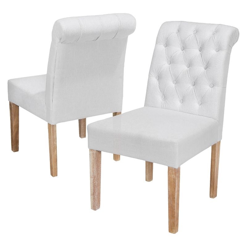2ct Dinah Roll Top Fabric Dining Chair Set - Christopher Knight Home, 1 of 9