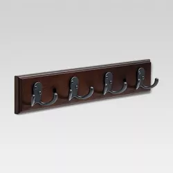 16" Rack with Double Prong Hook - Cocoa/Soft Iron - Threshold™