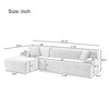 109" Simplified Style Large L-Shape Modular Sectional Sofa, 2 Piece Free Combination Sofa - ModernLuxe - 3 of 4