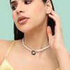 SOHI Women's White Flower Charm Necklace - 4 of 4