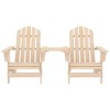 vidaXL Patio Adirondack Chair with Tea Table – Comfortable Outdoor Seating, Solid Fir Wood, Easy Assembly, Weather-Resistant, Ergonomically Design - 2 of 4