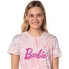 Barbie Womens' Title Logo Tie-Dye Nightgown Sleep Pajama Shirt For Adults Multicolored - image 3 of 4