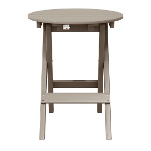 WestinTrends Malibu HDPE Outdoor 24.5 Inch Round Portable Folding Patio Dining Table - 1 of 4