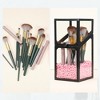 Unique Bargains Dustproof Faux Pearl Clear Makeup Brush Holder with Lid 1 Pc - 2 of 4