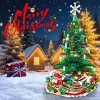 1Pc 2025 Christmas Tree Building Set With LED Light Tabletop Christmas Building Block 24 Days Christmas Countdown Calendar for Boys Girls 3-6 - 2 of 4